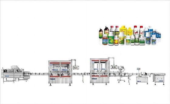 buy 100ml-1L Pesticide Packaging Line Automatic For Filling Capping And Labeling online manufacture