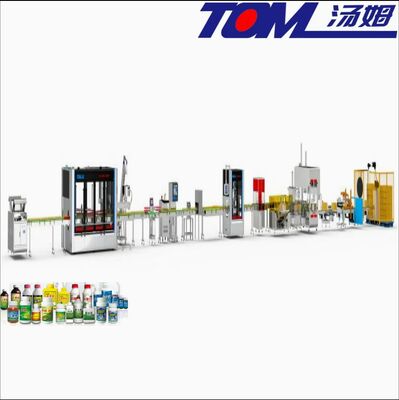 buy Full Automatic 10ml-100ml Pesticide Rotary Tracking High Speed Filling Line online manufacture