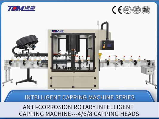 Buy Automatic Anti-Corrosion Rotary Capping Machine Toilet Cleaner and Disinfectant Packaging Machine online manufacture