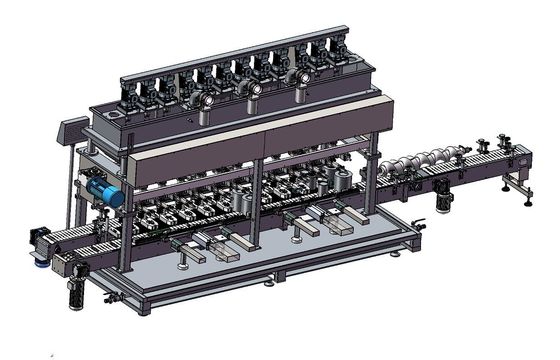 High Speed And Precision Three Row Push Weighing Filling Machine For 10-30L Lubricant And Pesticide