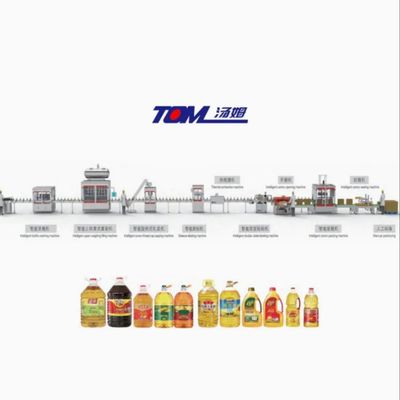 1l-5l Edible Oil Seasoning Oil Sauce Juice Vinegar High Speed Automatic Filling Capping And Packing Machine