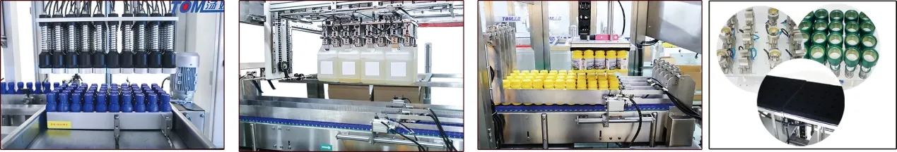 1l-5l Edible Oil Seasoning Oil Sauce Juice Vinegar High Speed Automatic Filling Capping And Packing Machine 9